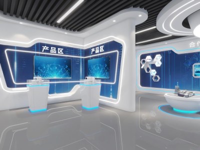 现代科技展厅3D模型下载